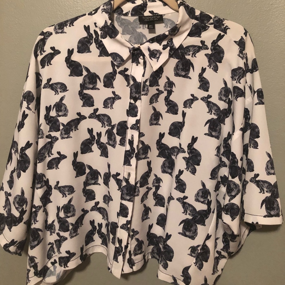 Printed topshop button up